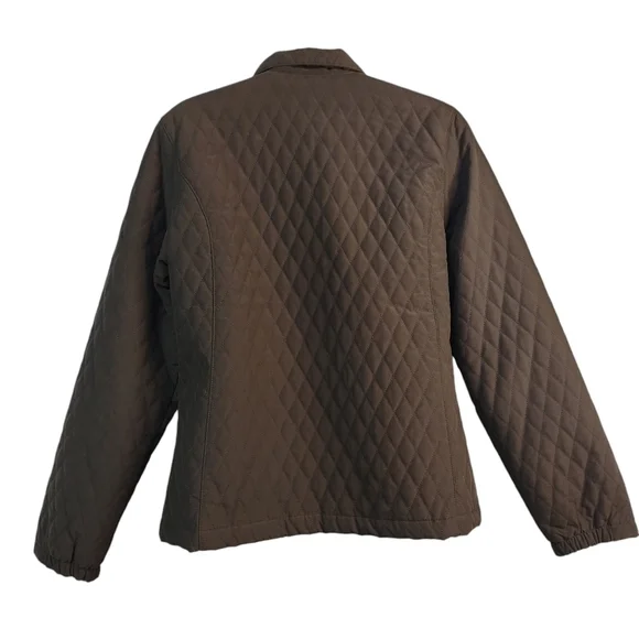 Page & Tuttle Women's Brown Quilted ZIP Up Jacket Sz S - Picture 2 of 8